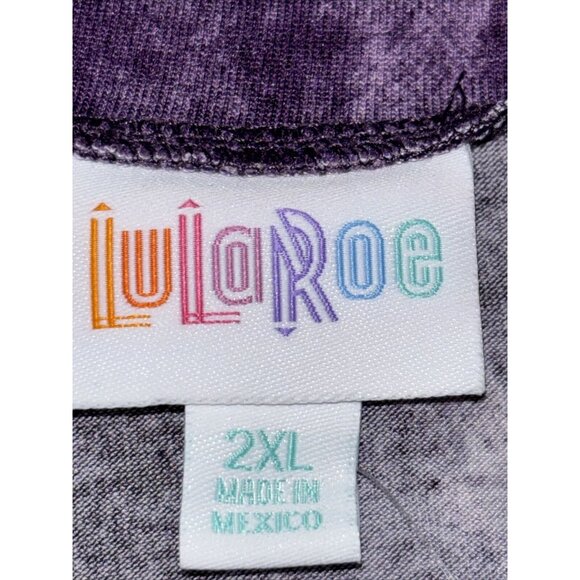 NWT Lularoe Ariel Purple Blue Three Tier Summer Stretch Dress Pockets Sz 2XL - Picture 9 of 16